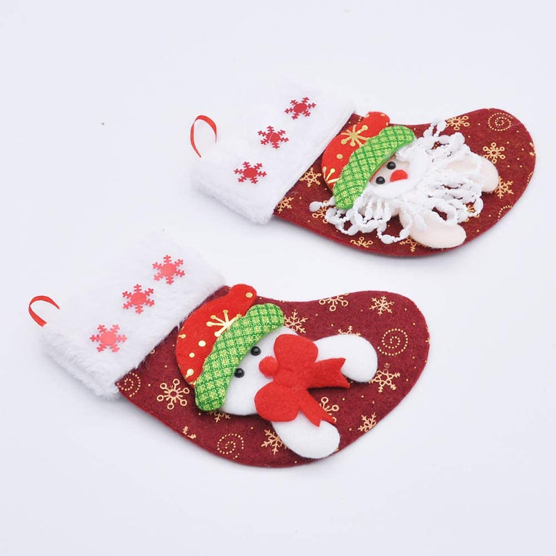 6in Mini Christmas Stockings (Patches), 12 Pcs
