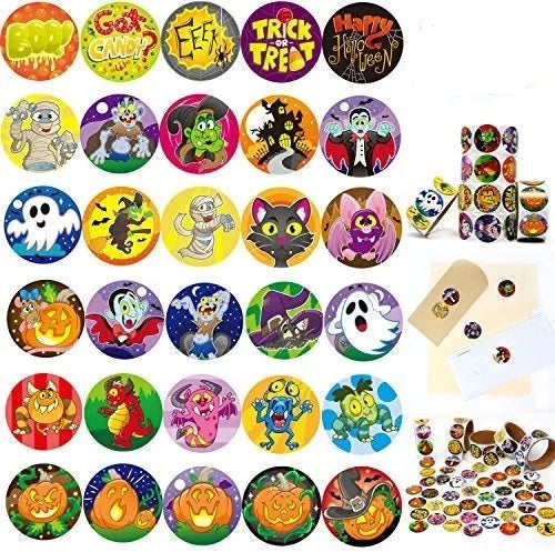 Halloween Roll Stickers, 600 Pcs