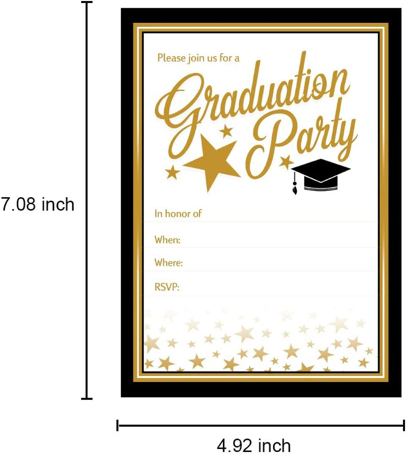 Graduation Cards with Envelopes and 1 Box, 72 Pcs