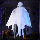 63in Hanging Grim Reaper, Faceless Ghost in White for Halloween Decorations