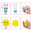 6Pcs Easter Squishy Toys in 6 Adorable Designs