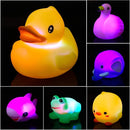 6Pcs Light Up Bath Toys with 3.2in Prefilled Easter Eggs for Easter Egg Hunt