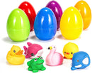 6Pcs Light Up Bath Toys with 3.2in Prefilled Easter Eggs for Easter Egg Hunt