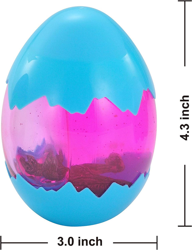 6Pcs Slime and Dinosaur Toys Prefilled Easter Eggs 4.25in
