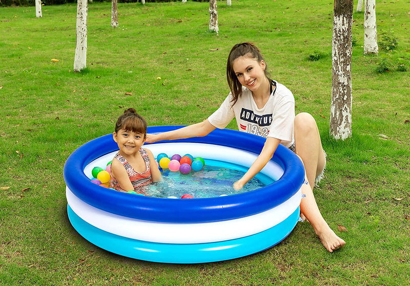 SLOOSH - 45in Blue Inflatable Kiddie Pool Set, 2 Pack