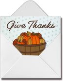 Pumpkin Thanksgiving Greeting Gift Cards, 36 Pcs