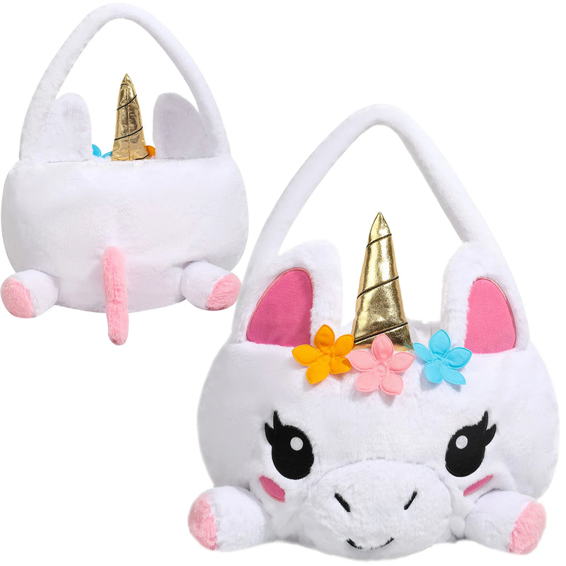 Stuffed animal top easter basket