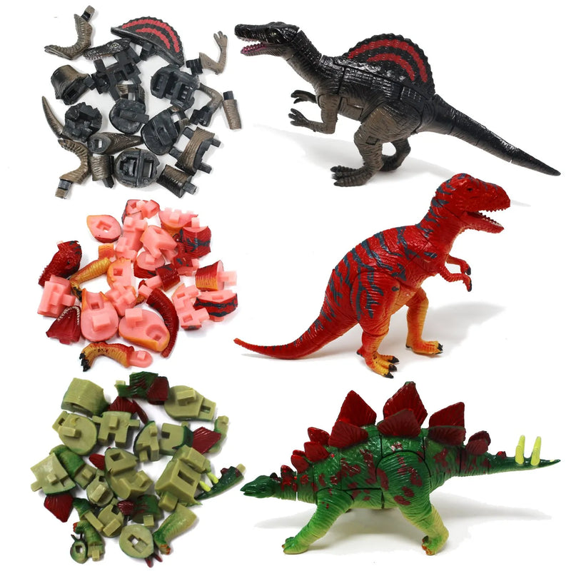 6Pcs 3D Puzzle Dinosaur Toys Prefilled Easter Eggs 3.75 in