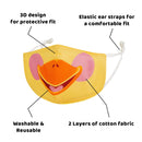 6Pcs Bunny Easter Face Masks for Kids