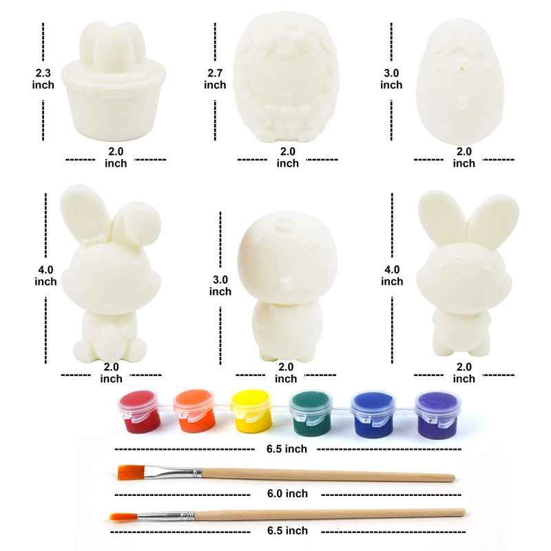 6Pcs DIY Easter Squishy Coloring Craft Kit