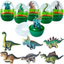 6Pcs Dinosaur Pull Back Cars Prefilled Easter Eggs 4.5in