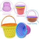 6Pcs Easter Egg Basket With Tricolor Easter Grass 8in