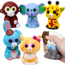 6Pcs Animals Squishy Stress Toys Prefilled Easter Eggs 3.9in