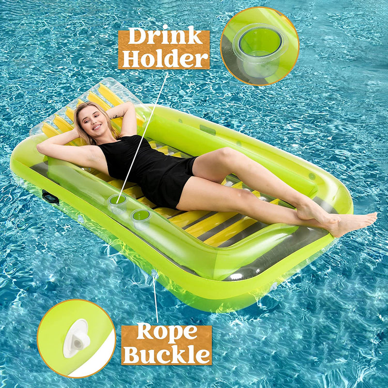 70in Inflatable Pool Suntan, Green
