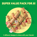 8Pcs Kraft Style Christmas Cracker Set