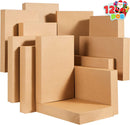 Large Kraft Gift Boxes with Lids, 12 Pcs
