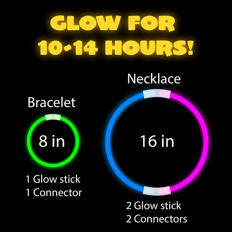 8in Glowstick and Glow Accessories, 200 Pcs