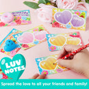28Pcs Mochi Squishy Toys with Kids Valentines Cards for Classroom Exchange Gift