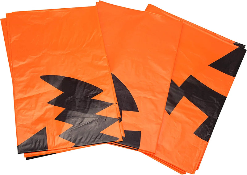Jack O Pumpkin Lawn Bags, 6 Packs
