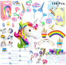 Unicorn Party Supplies, 144 Pcs
