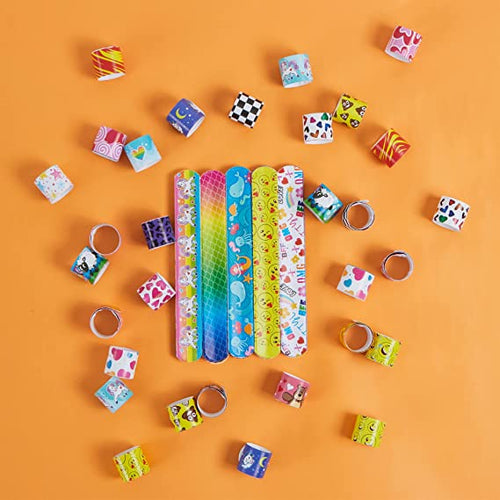 Lote De 144 Pulseras Slap Animales | Kit De Pulseras De Chasquido Para Cumpleaños Y Bolsas De Regalo