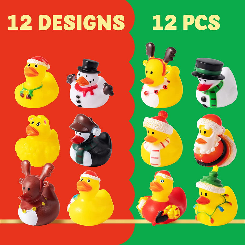 Christmas Rubber Duck 12 Pcs