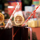 200Pcs Christmas Red Paper Straws