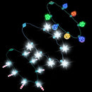 Disco Candy Snowflake Light Up Bulb Necklace, 3 Pcs