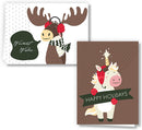 72 Piece Cute Animal Wintertime Greeting Cards