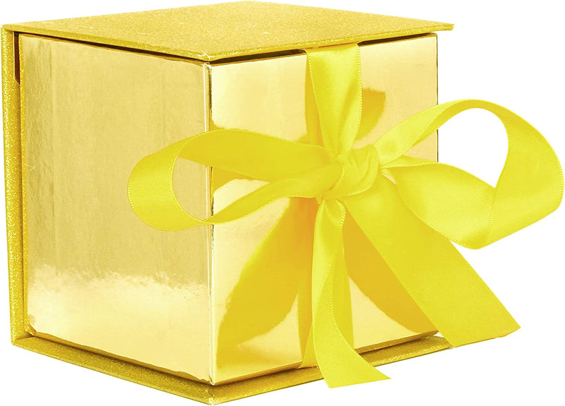 Christmas Small Gift Box with Gold Paper Fill