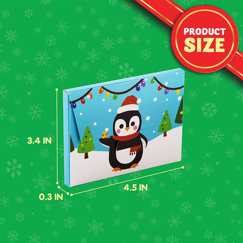 Cartoon Design Christmas Gift Box with Magic Sticker, 36 PCs