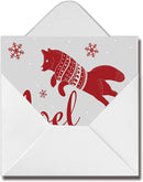 72 Christmas Animal Greeting Cards with Envelopes