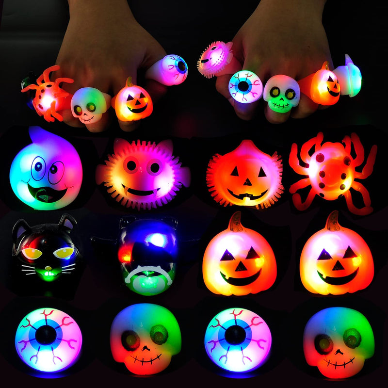 Prefilled Pumpkin Box with LED Rings, 12 Pack