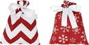 Red Fabric Gift Bag In 3 Sizes, 6 Pack
