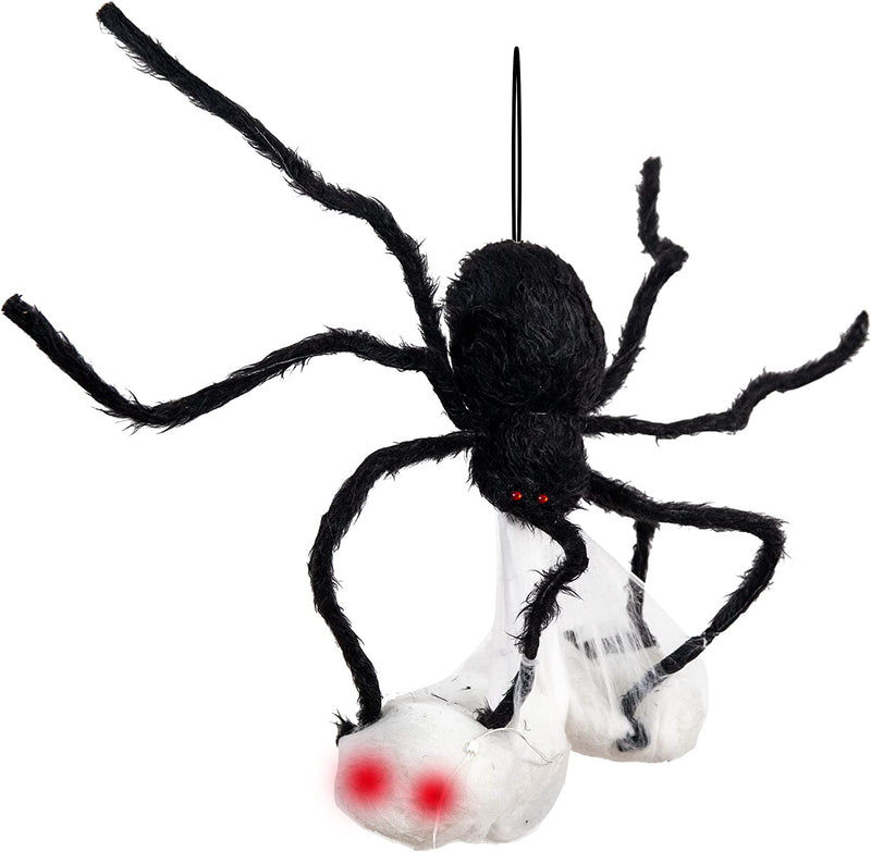 Halloween Light up Hanging Spider with Cocoon Decoration