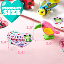 28Pcs Wind Up Toy with Kids Valentines Cards for Valentine Party Favors