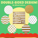 150 Piece Christmas Metallic Silver And Gold Tissue Paper