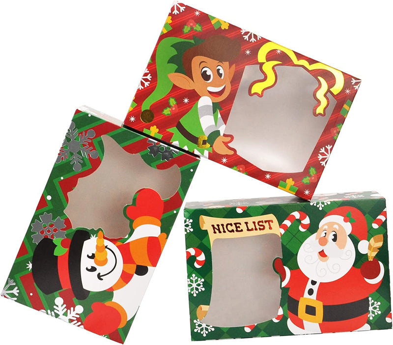 Christmas Foil Treats Cookie Gift Box, 24 Pcs