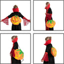 6 Pcs Halloween Drawstring Pumpkin Backpack, Burlap