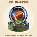 72Pcs Football Themed Party Plates