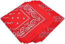 Classic Red Bandana Set, 12 Pcs