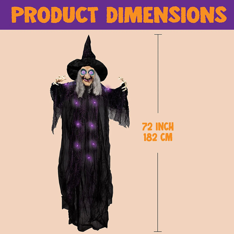 72in Animated Hanging Witch