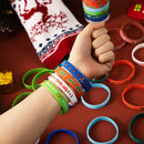 Silicone Bracelet in 12 Designs, 48 Pcs