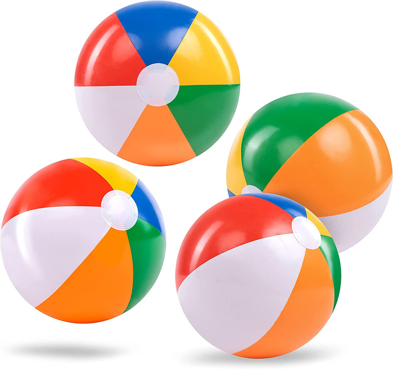 4Pcs Inflatable Beach Balls 20in