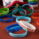 Silicone Bracelet in 12 Designs, 48 Pcs
