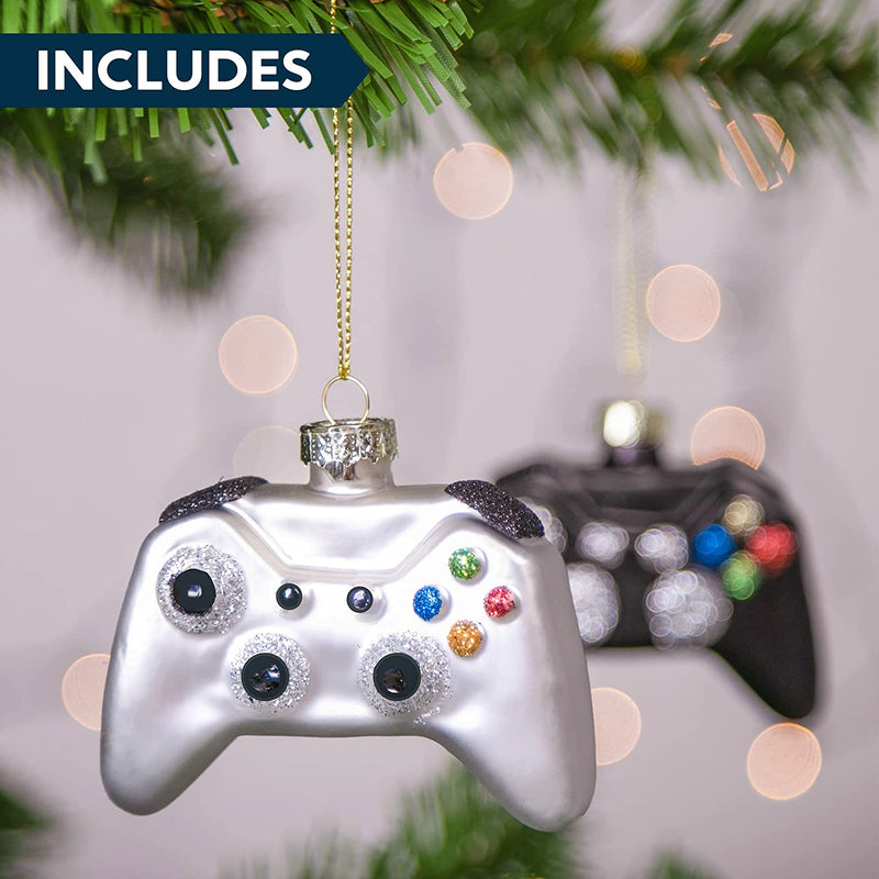 Christmas Tree Game Controller Ornament Decoration Black and White