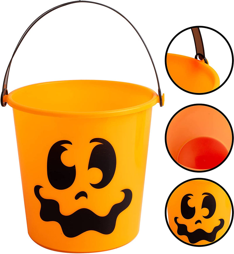Halloween Pumpkin Face Bucket Set, 6 Pcs