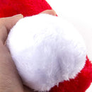 Blinking Light-up Plush Red Santa Hat + Blinking Light-up Elf, 2 Pcs