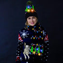 2 Piece Christmas Tree Lit-up Beanie and Scarf