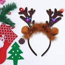 2 Piece Light-Up Reindeer Headbands